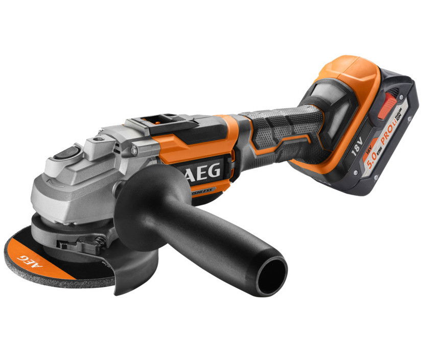 AEG BEWS 18-125 BL-502C akkus sarokcsiszoló (2 x 5.0 Ah Li-ion akkuval, kofferben) termék fő termékképe