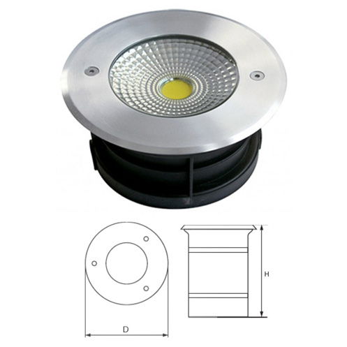 Elmark LED kültéri, talajba süllyeszthető lámpatest, króm, Ø210 mm, 2400 lm, 5500 K, 30 W termék fő termékképe